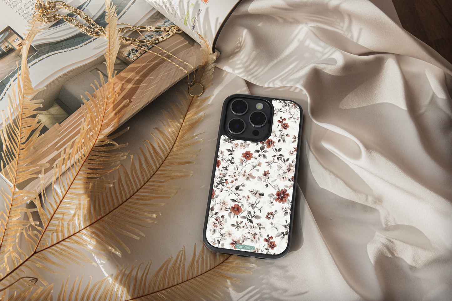 Canvasly Unbreakable Glass Case | Floral Case - A009