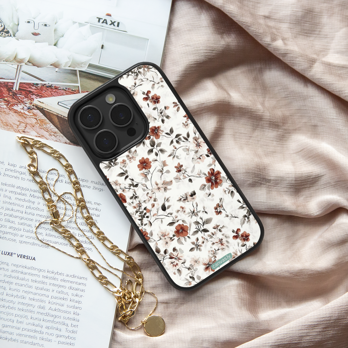Canvasly Unbreakable Glass Case | Floral Case - A009