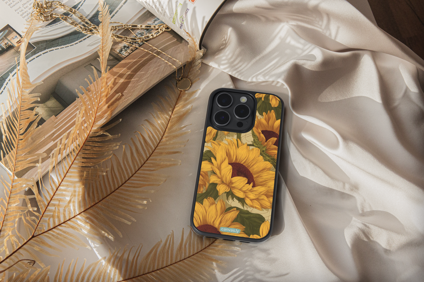 Canvasly Unbreakable Glass Case | Floral Case - A001