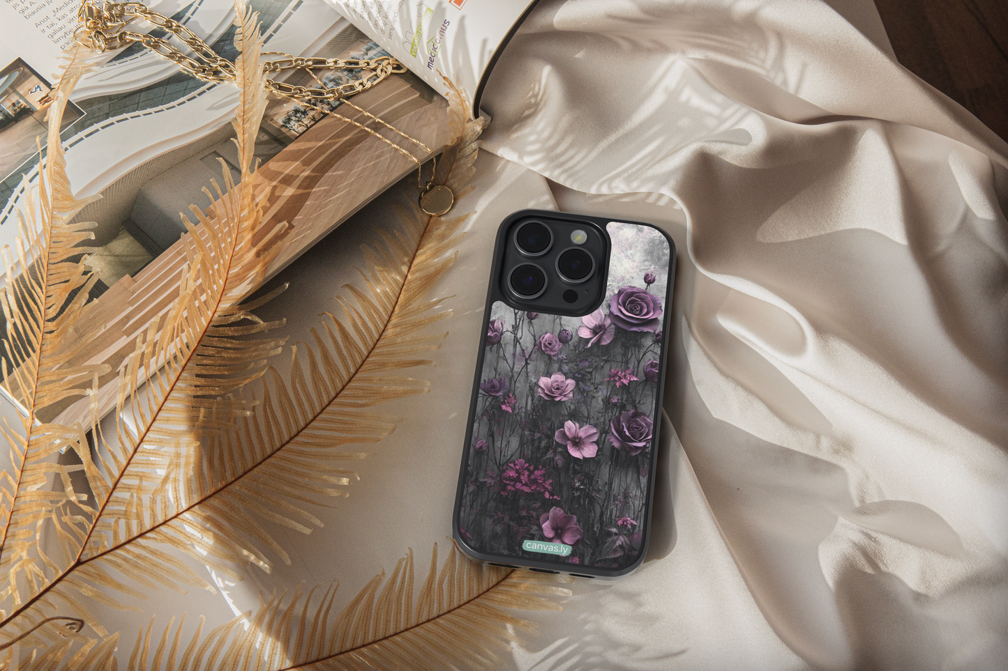 Canvasly Unbreakable Glass Case | Floral Case - A003