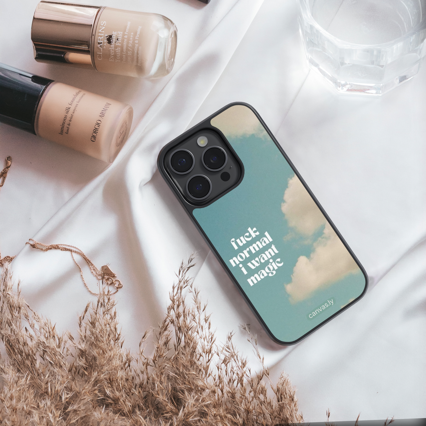 Canvasly Unbreakable Glass Case | Aesthetic Case - F007