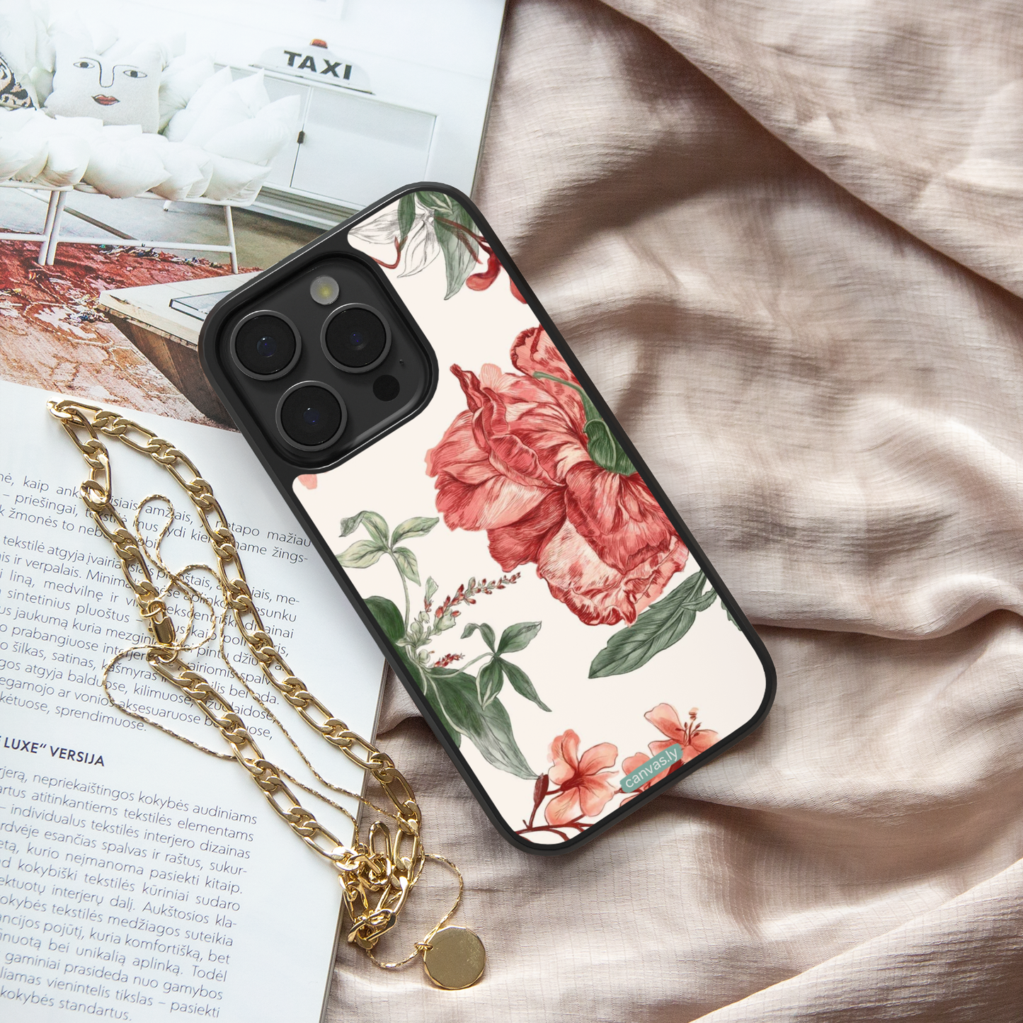 Canvasly Unbreakable Glass Case | Floral Case - A005
