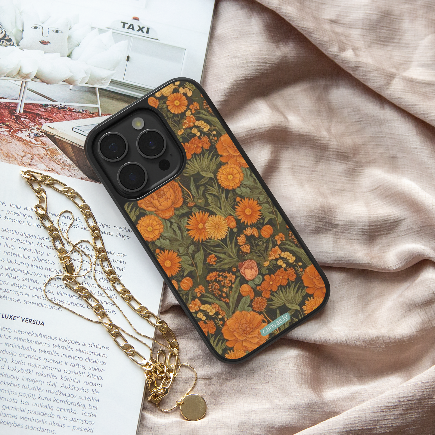 Canvasly Unbreakable Glass Case | Floral Case - A006