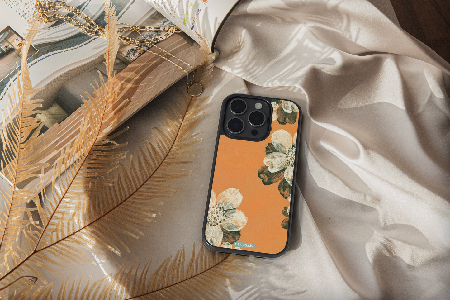 Canvasly Unbreakable Glass Case | Floral Case - A007