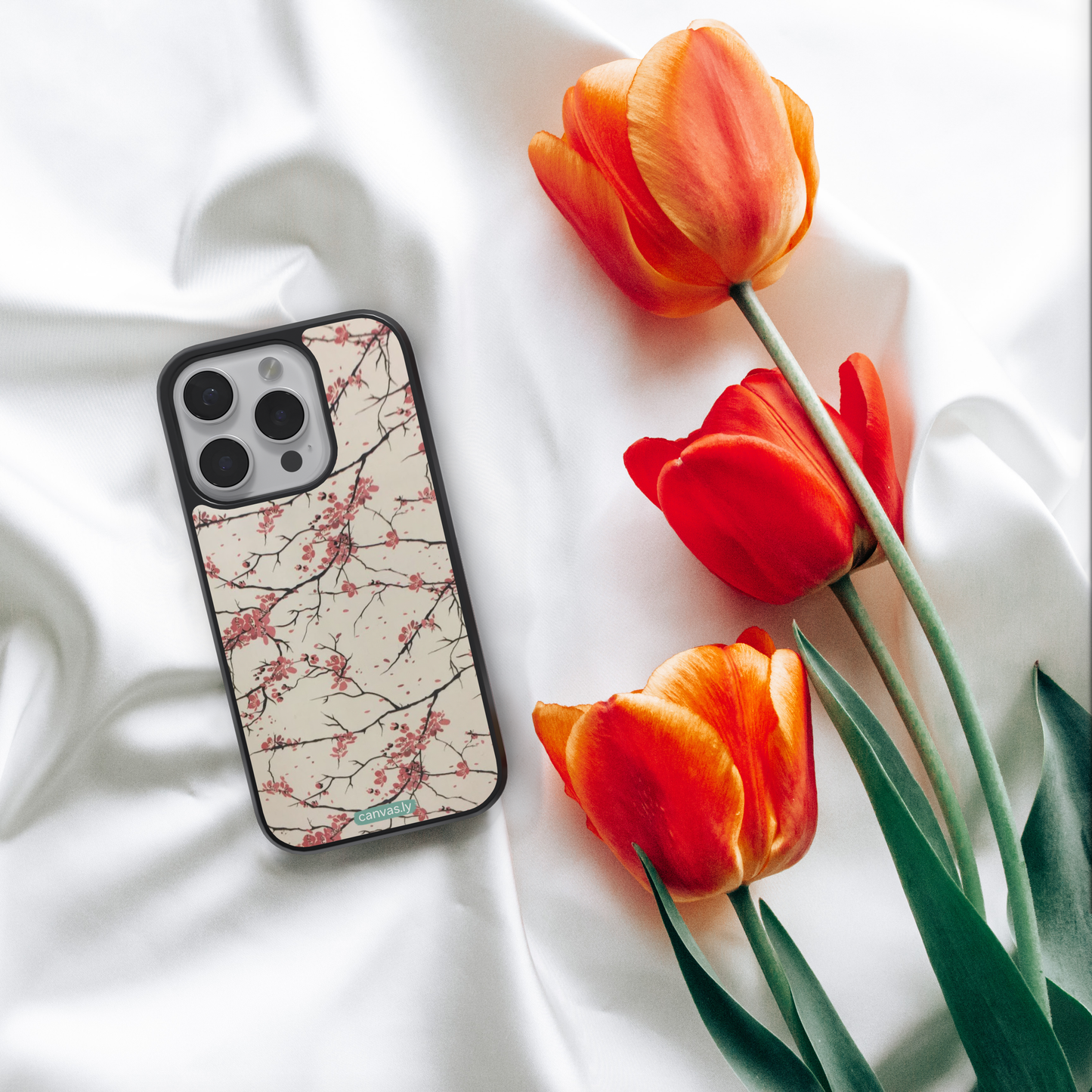 Canvasly Unbreakable Glass Case | Floral Case - A008