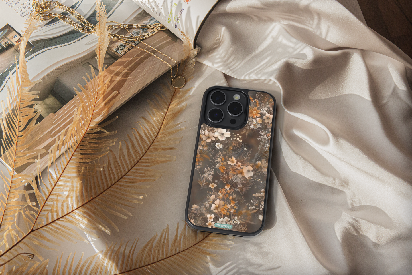 Canvasly Unbreakable Glass Case | Floral Case - A010