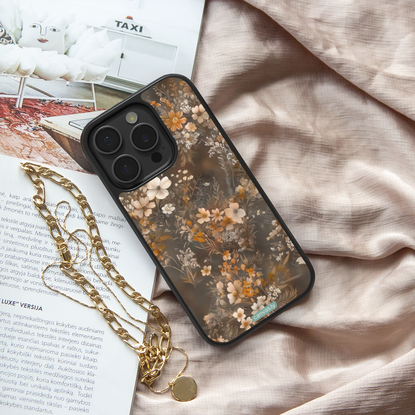 Canvasly Unbreakable Glass Case | Floral Case - A010