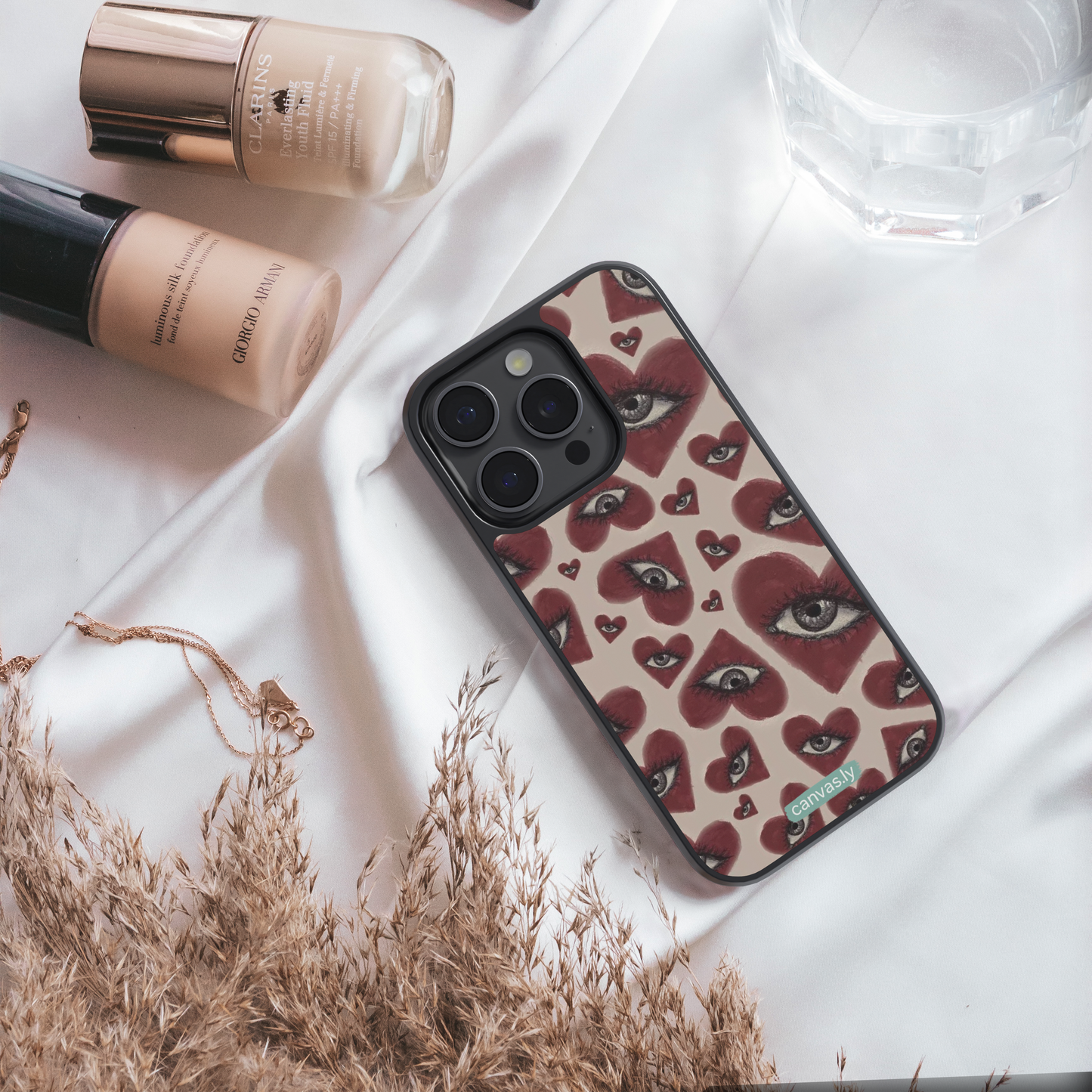 Canvasly Unbreakable Glass Case | Aesthetic Case - F018