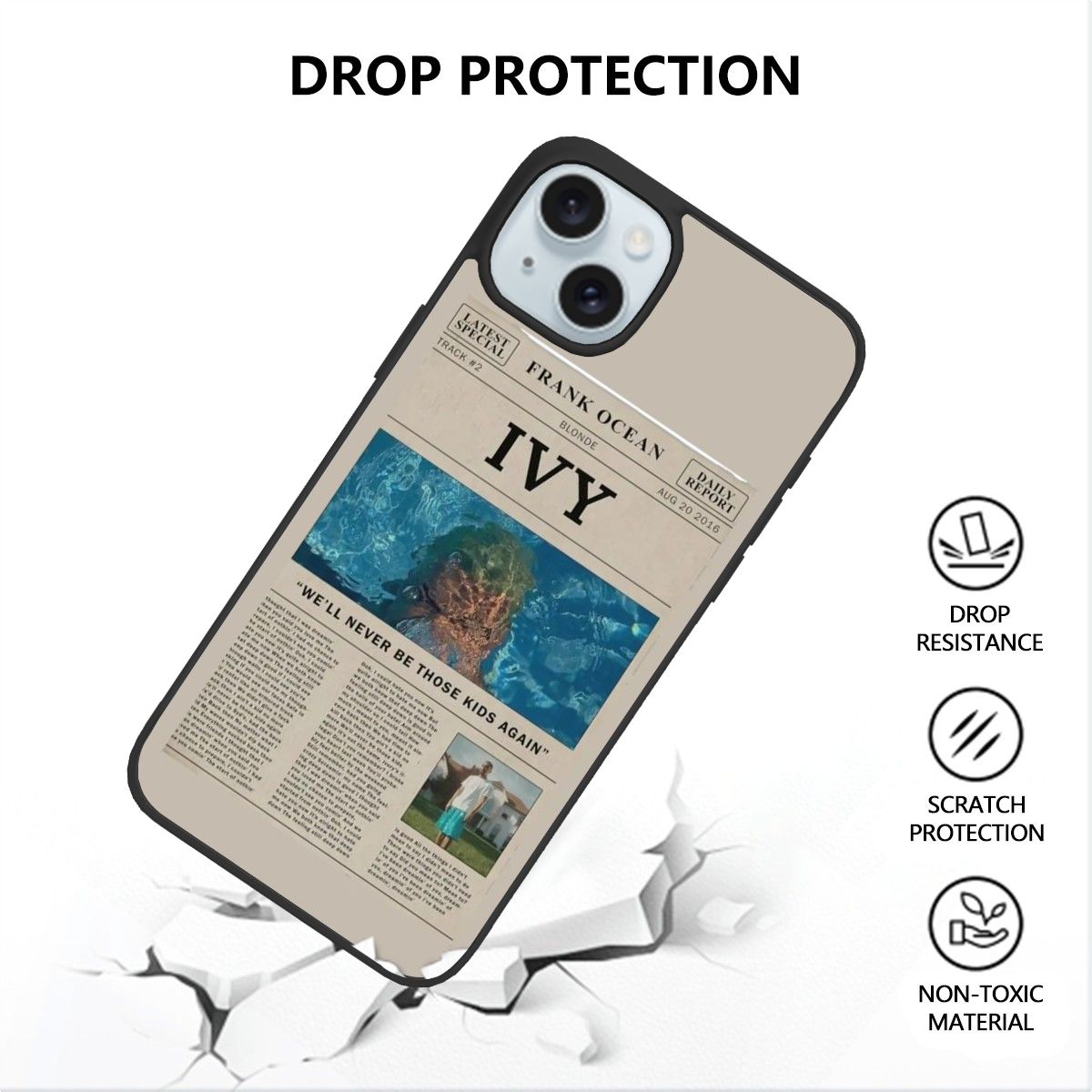 Canvasly Unbreakable Glass Case | A004 - Frank Ocean