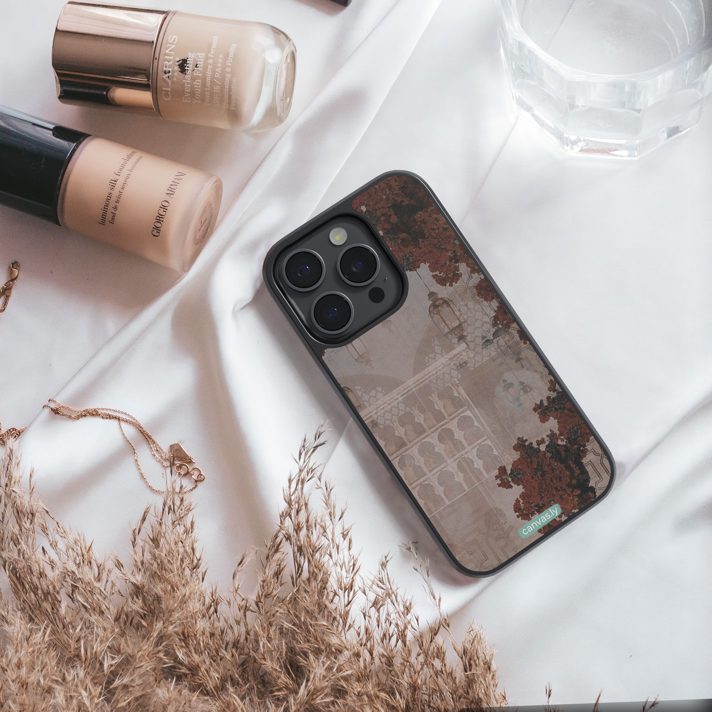 Canvasly Unbreakable Glass Case | Floral Case - A004