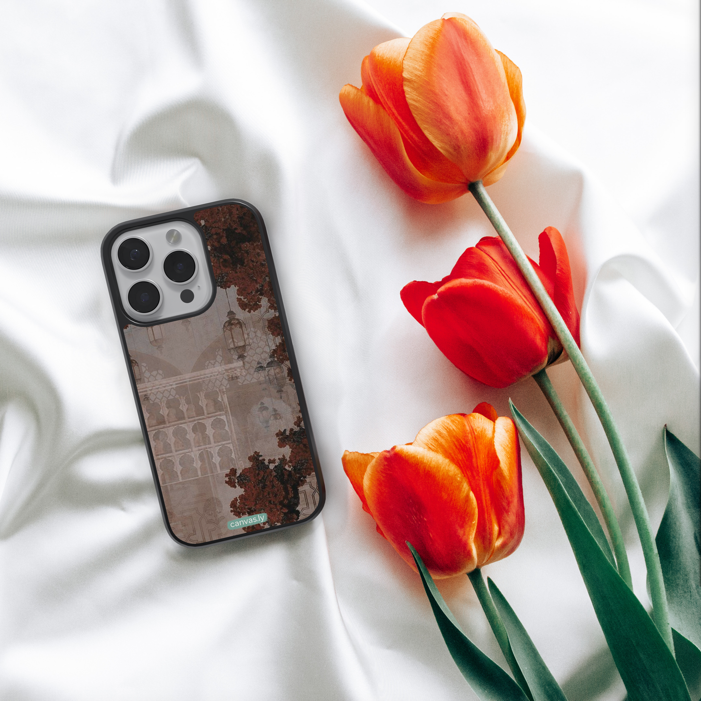 Canvasly Unbreakable Glass Case | Floral Case - A004