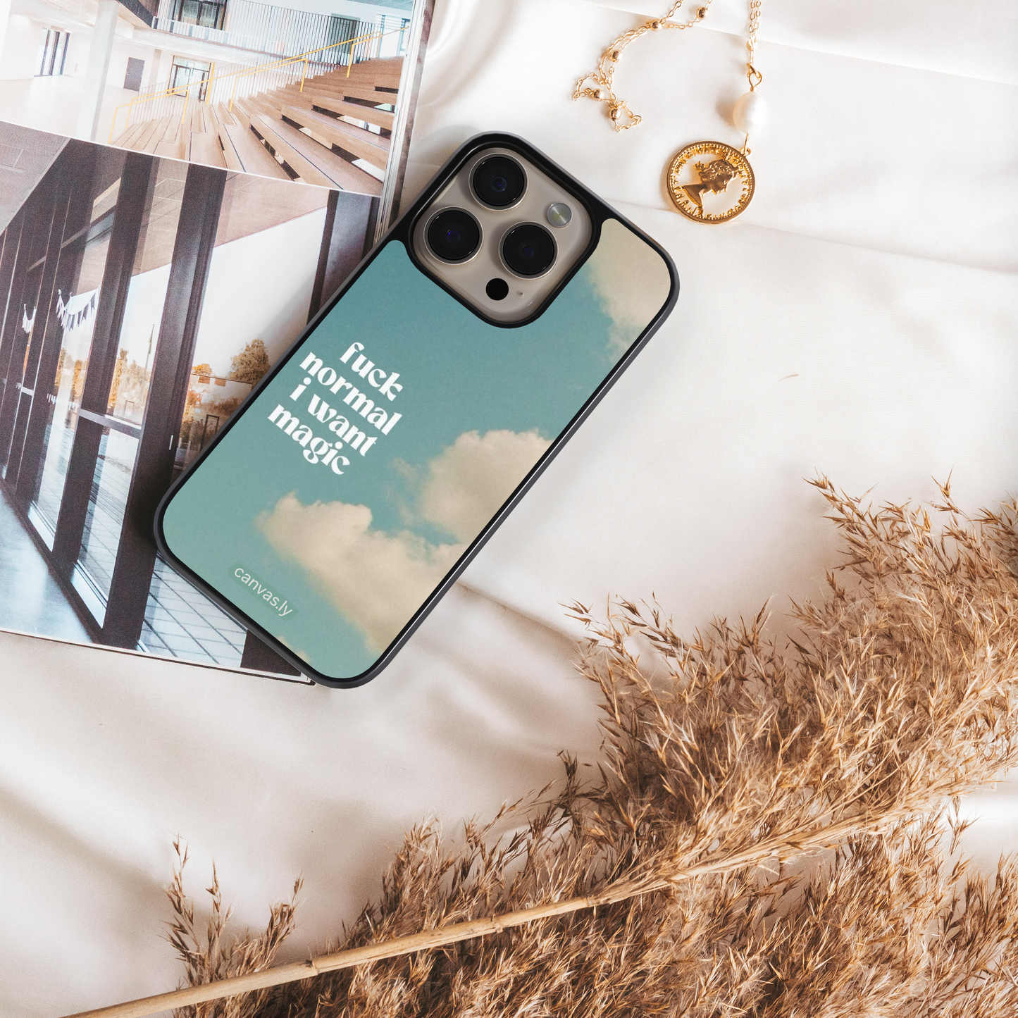 Canvasly Unbreakable Glass Case | Aesthetic Case - F007