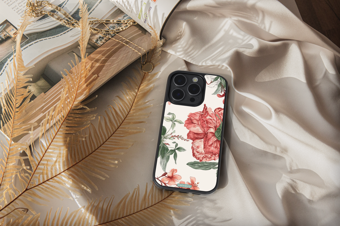 Canvasly Unbreakable Glass Case | Floral Case - A005