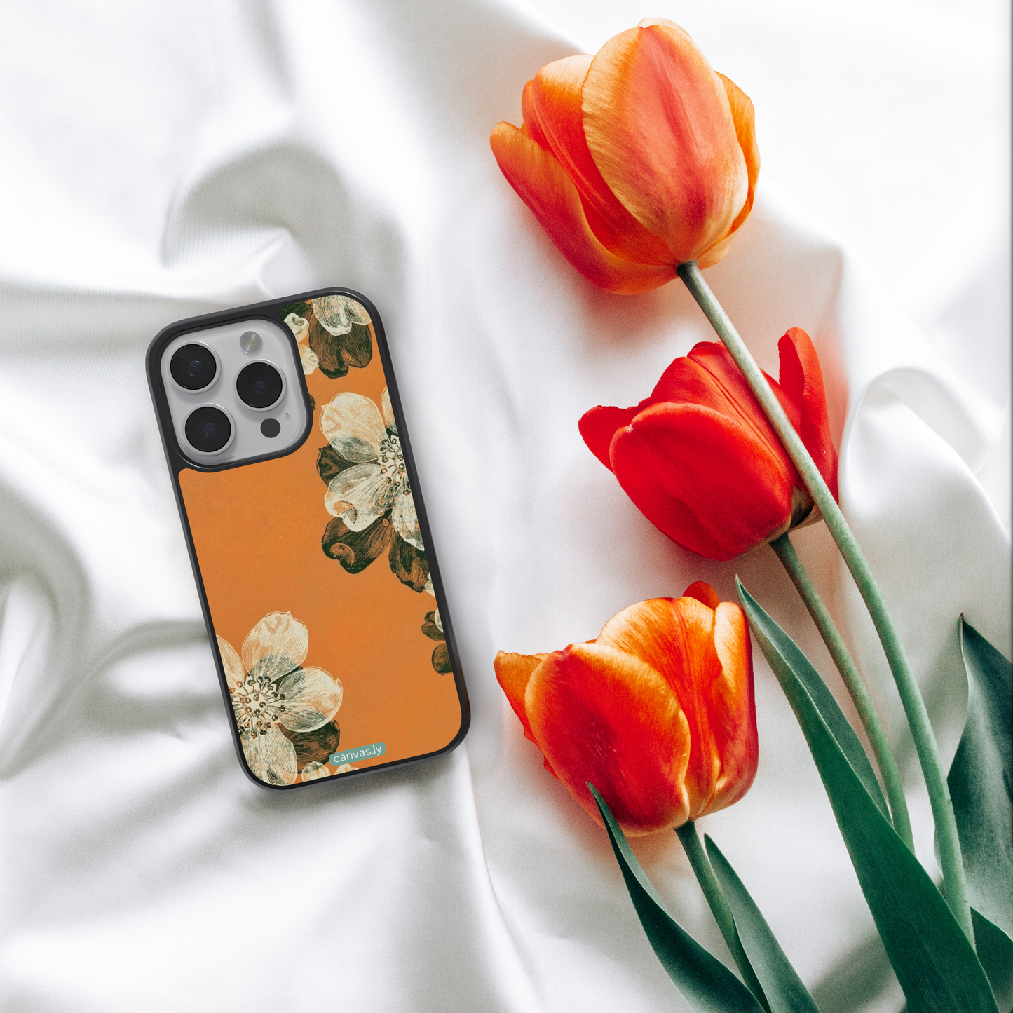 Canvasly Unbreakable Glass Case | Floral Case - A007