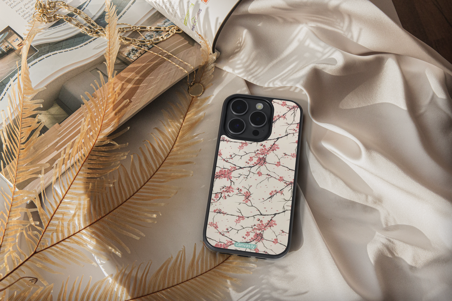 Canvasly Unbreakable Glass Case | Floral Case - A008