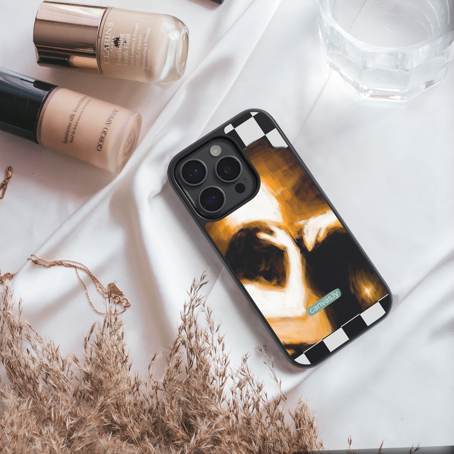 Canvasly Unbreakable Glass Case | Aesthetic Case - F014