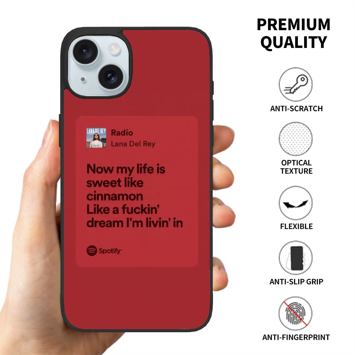 Canvasly Unbreakable Glass Case | A012 - Lana Del Rey