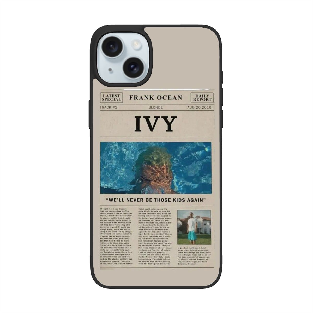 Canvasly Unbreakable Glass Case | A004 - Frank Ocean