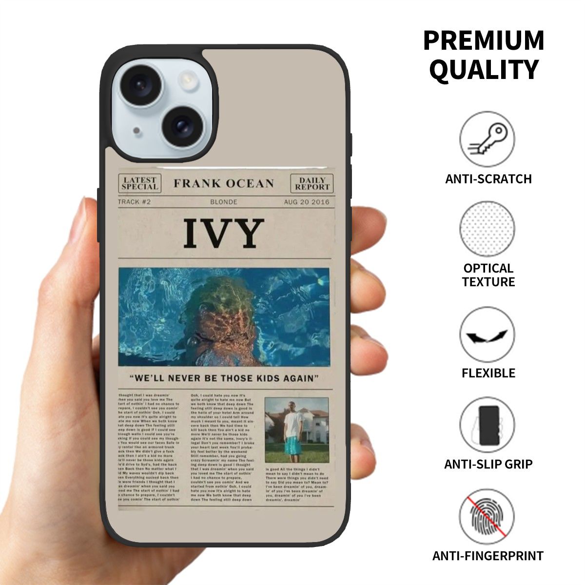 Canvasly Unbreakable Glass Case | A004 - Frank Ocean