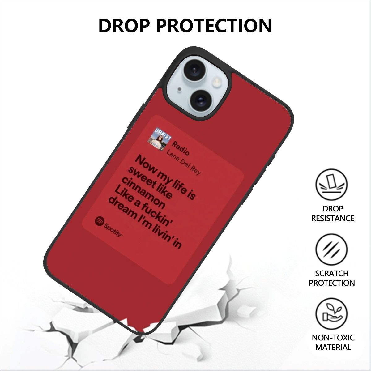 Canvasly Unbreakable Glass Case | A012 - Lana Del Rey