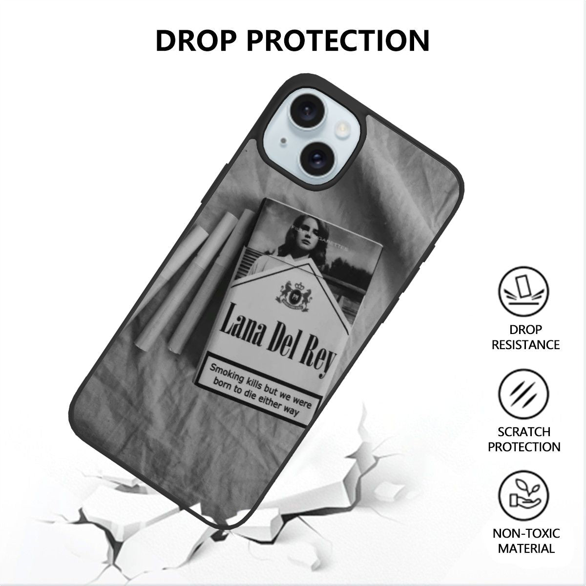 Canvasly Unbreakable Glass Case | A016 - Lana Del Rey